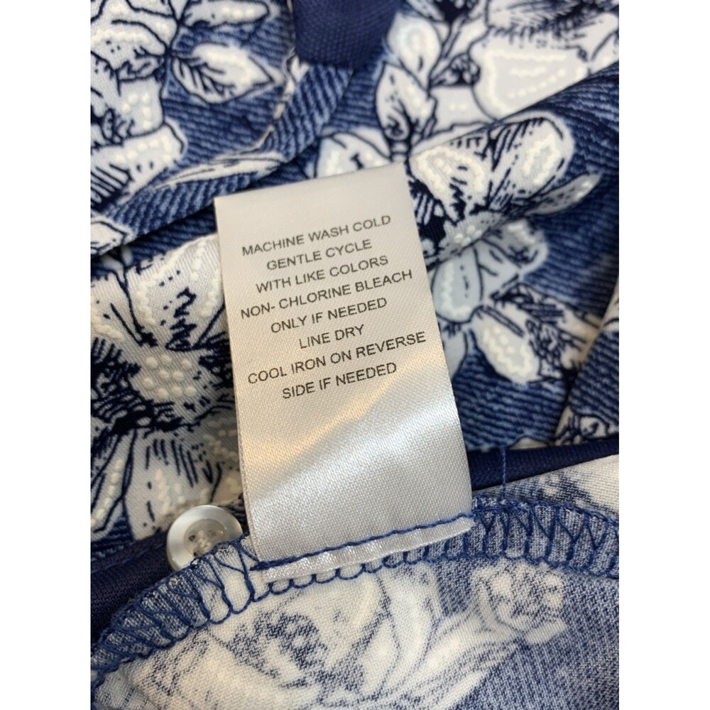 Fortune + Ivy Women's Spaghetti Strap Dress XL Blue Floral Fit and Flair - Picture 7 of 7